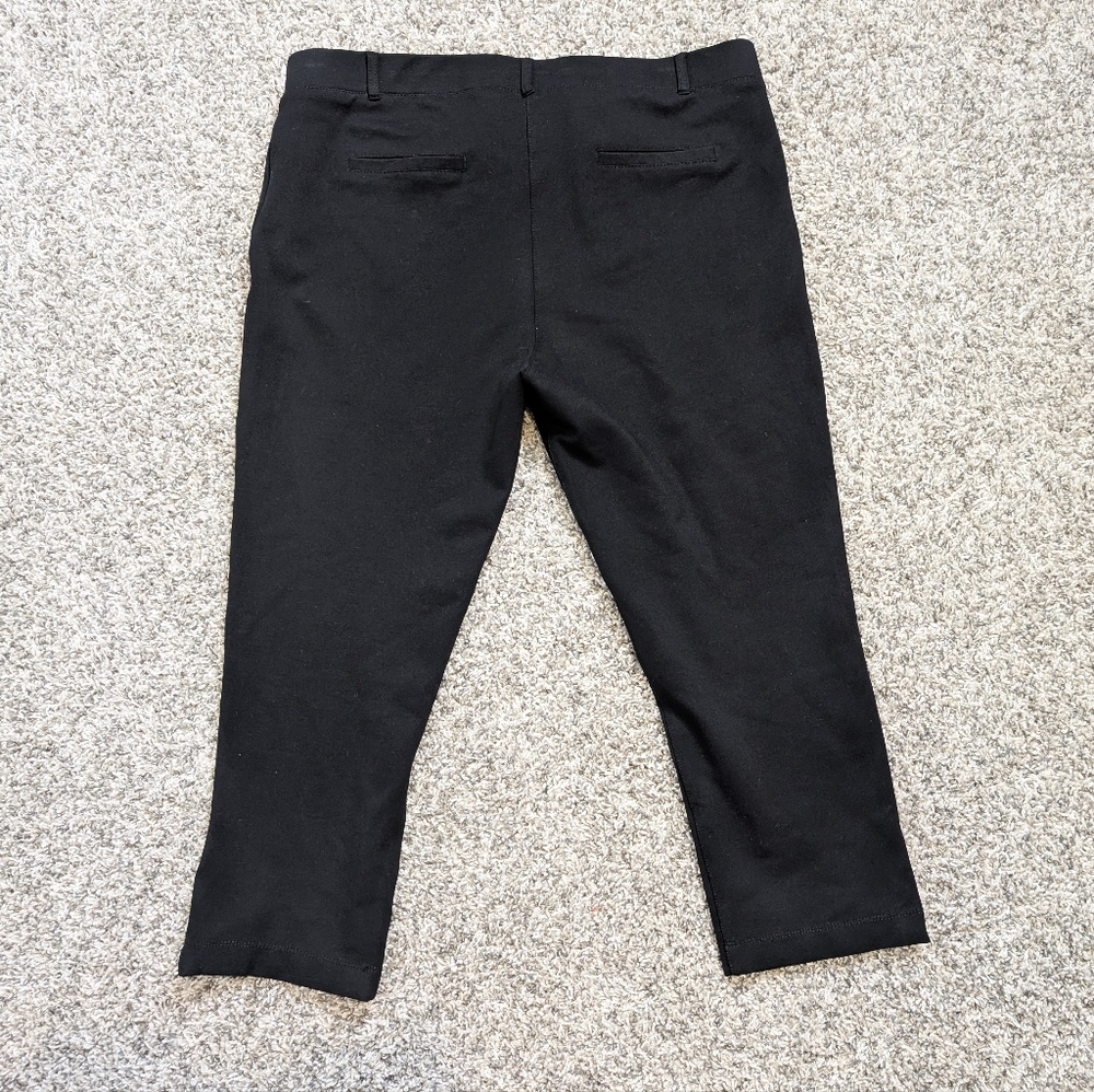 💘 Betabrand Crop Skinny Leg Black Yoga Dress Pants - Picture 4 of 6